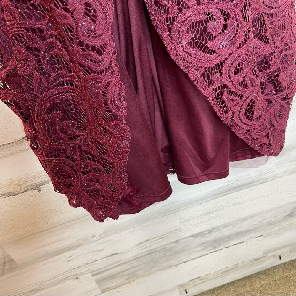 Torrid Plus Size 20 Mini Halter Burgundy Dress Skater - Picture 6 of 12